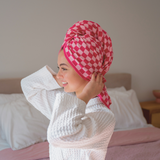 Hair & Travel Towel - Raspberry Chevron
