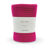 Face Cloths 2pk - Raspberry