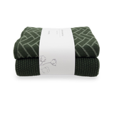 Kitchen Towel Duos - Forest Herringbone