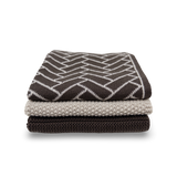 Dishcloth Variety 3pk - Chocolate Herringbone