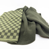 Kitchen Towel Duos - Olive Pistachio Chequer