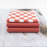 Dishcloth Variety 3pk - Coral chequer