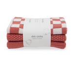 Dishcloth Variety 3pk - Coral chequer
