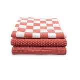 Dishcloth Variety 3pk - Coral chequer