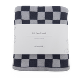 Kitchen Towel | Tea Towel - Graphite Lunar Chequer