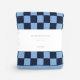 The Ultimate Tea Towel - Navy Cornflower Chequer