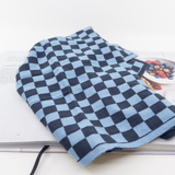 The Ultimate Tea Towel - Navy Cornflower Chequer