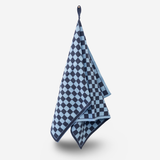 The Ultimate Tea Towel - Navy Cornflower Chequer