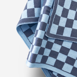 The Ultimate Tea Towel - Navy Cornflower Chequer