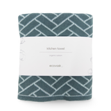 Kitchen Towel | Tea Towel - Sea Foam Herringbone