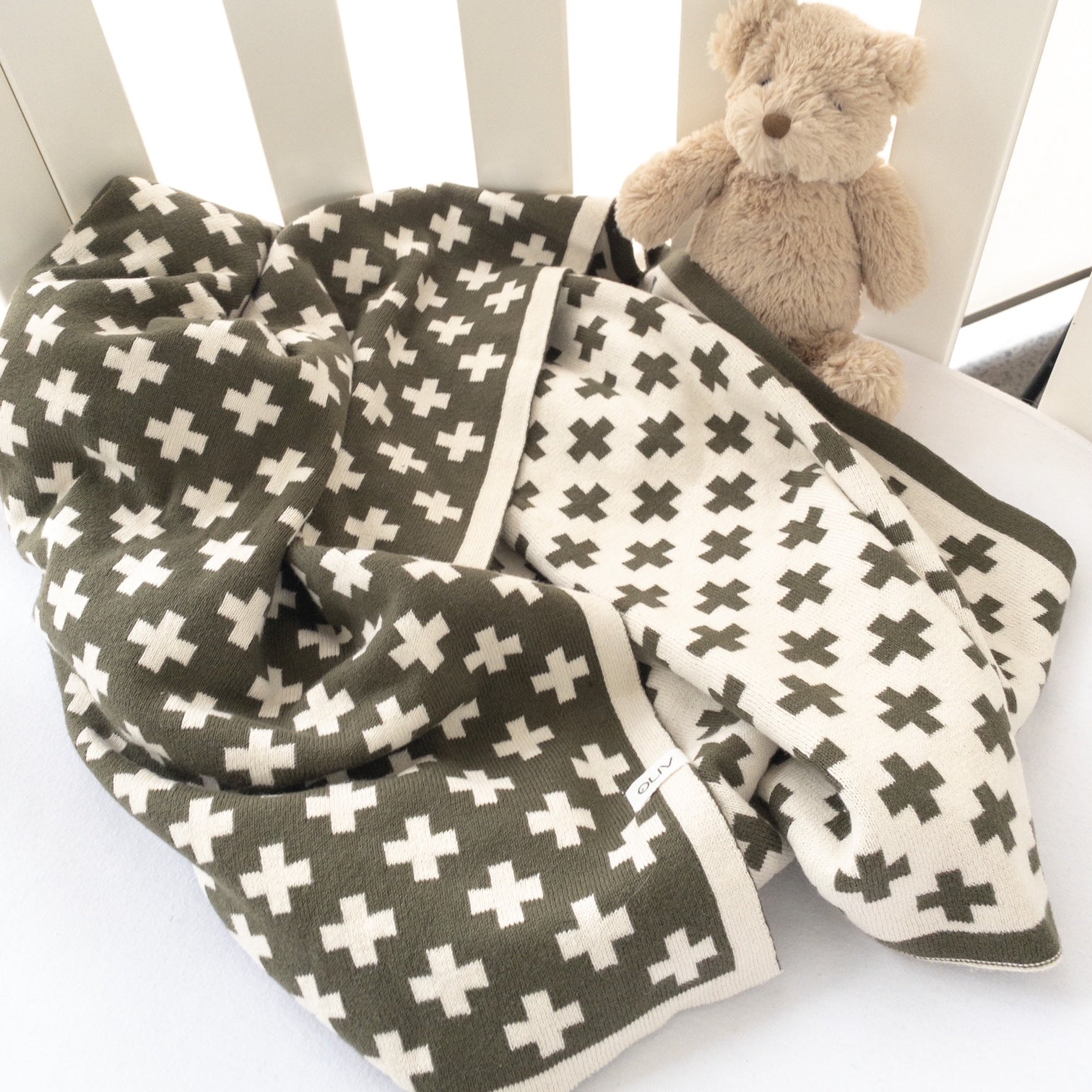 Cot and Buggy Blanket - Plus Design