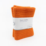 Face Cloths 2pk - Tangerine