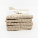 Cleaning | Dish Cloths 5pk - Natural Linen Cotton Blend