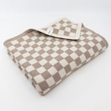 Cot and Buggy Blanket - Cashew Chequer