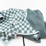 Kitchen Towel Duos - Sea Foam Chequer