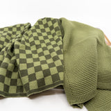 Kitchen Towel Duos - Olive Pistachio Chequer