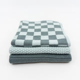 Dishcloth Variety 3pk - Sea Foam Chequer