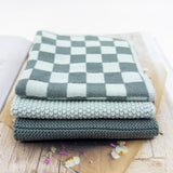 Dishcloth Variety 3pk - Sea Foam Chequer