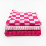 Variety Cloth 3pk - Raspberry Sherbet Chequer