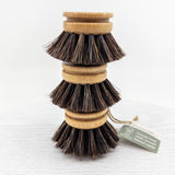 Replacement Dish Brush Heads - Horse Hair 3pk