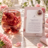 Blooming Tea Affirmation Gift Card - Carnation Flowers