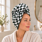 Hair Towel Mini - Forest | Marshmallow Chequer