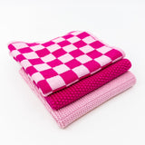 Variety Cloth 3pk - Raspberry Sherbet Chequer