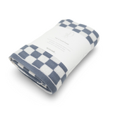 Hair & Travel Towel Mini - Denim Chequer