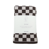 Hair Towel Mini - Chocolate Chequer