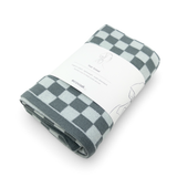 Hair Towel Mini - Sea Foam | Duck Egg Chequer
