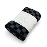 Hair Towel Mini - Raven Graphite Chequer