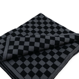 Hair Towel Mini - Raven Graphite Chequer