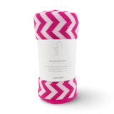 Hair & Travel Towel - Raspberry Chevron