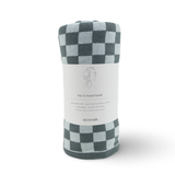 Hair & Travel Towel - Sea Foam Chequer