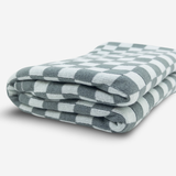 Hair & Travel Towel - Sea Foam Chequer