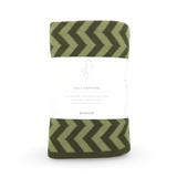 Hair & Travel Towel - Olive Pistachio Chevron
