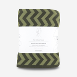 Hair & Travel Towel - Olive Pistachio Chevron
