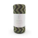 Hair & Travel Towel - Olive Pistachio Chevron
