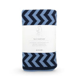 Hair & Travel Towel - Navy Cornflower Chevron