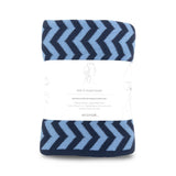 Hair & Travel Towel - Navy Cornflower Chevron