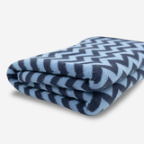 Hair & Travel Towel - Navy Cornflower Chevron