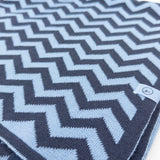 Hair & Travel Towel - Navy Cornflower Chevron