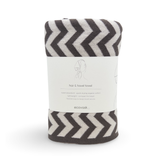 Hair & Travel Towel - Chocolate Chevron
