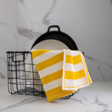 The Ultimate Tea Towel - Daffodil | Marshmallow Stripe