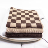 Variety Cloth 3pk - Choc Hummus Chequer