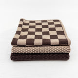 Variety Cloth 3pk - Choc Hummus Chequer