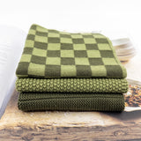 Variety Cloth 3pk - Olive Moss Chequer