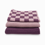 Dishcloth Variety 3pk - Grape Orchid Chequer