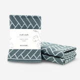 Multi Cloth 2pk - Sea Foam | Duck Egg Herringbone