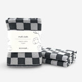 Multi Cloth 2pk - Graphite Lunar Chequer